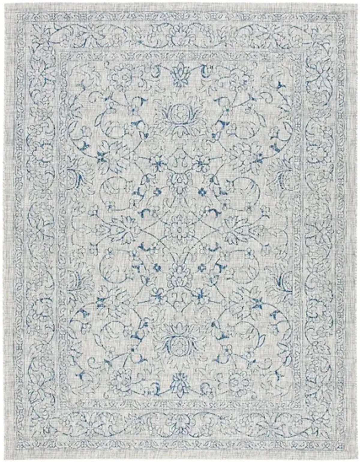 Courtyard Pacific Indoor/Outdoor Area Rug in Gray & Navy by Safavieh