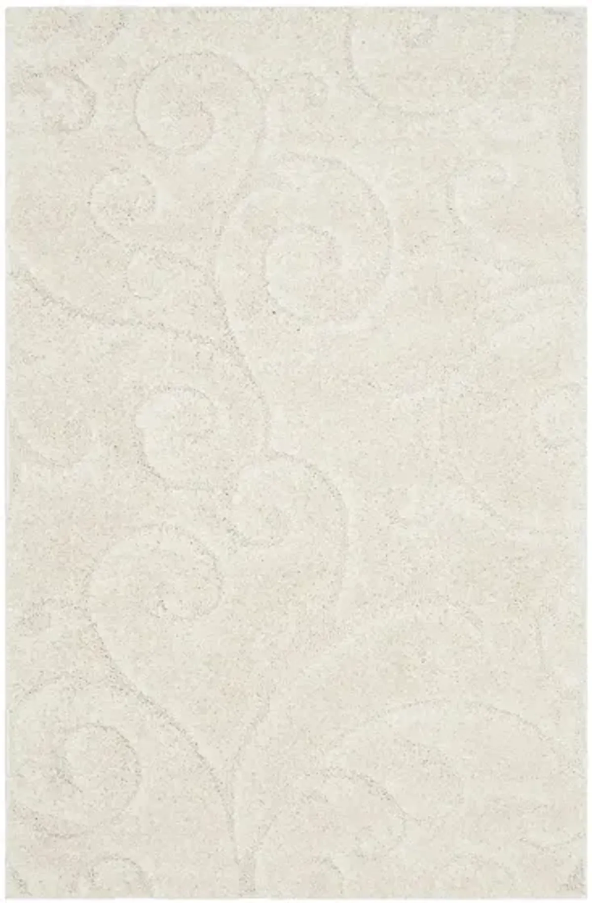 Florida Shag Area Rug in Creme/Creme by Safavieh