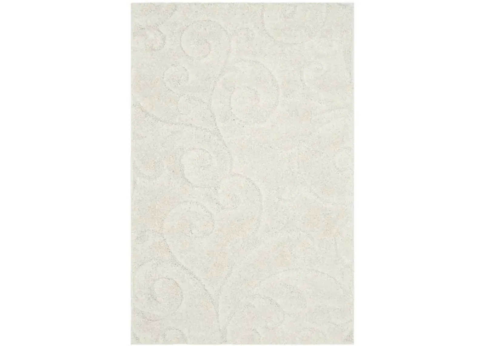 Florida Shag Area Rug in Creme/Creme by Safavieh