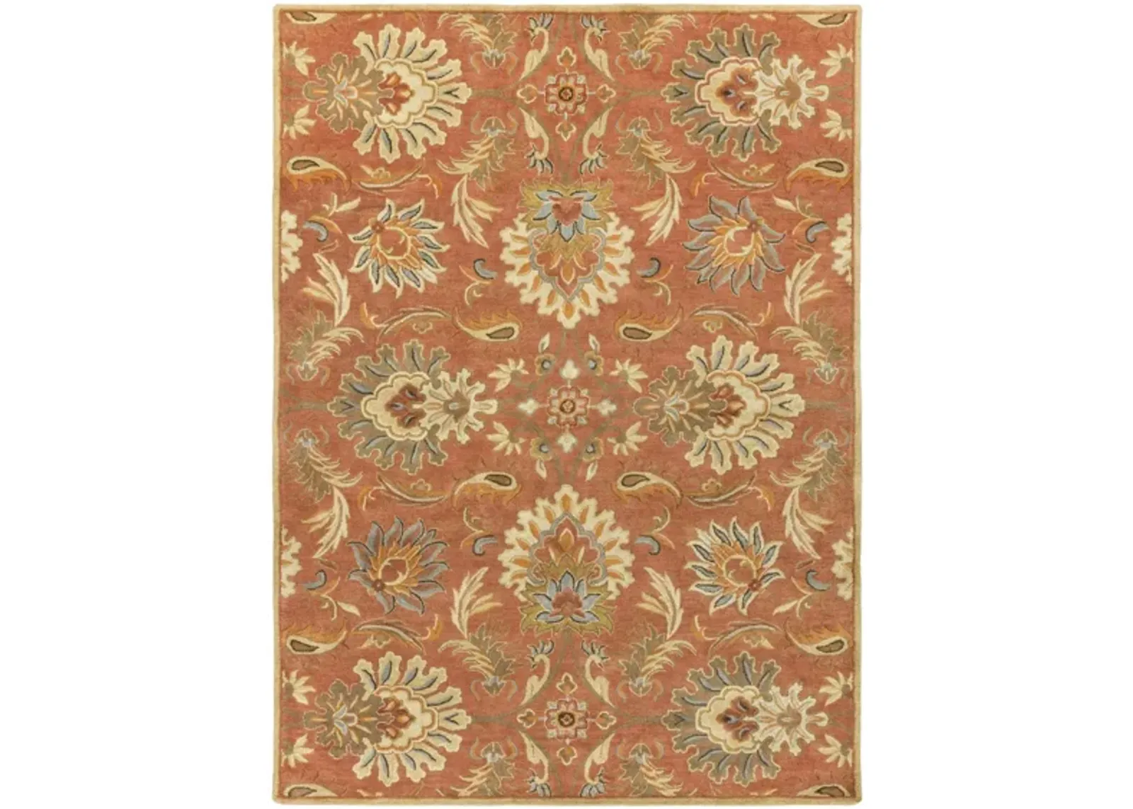 Caesar Area Rug in Camel, Burnt Orange, Sage, Clay, Olive, Moss, Taupe, Dark Brown by Surya