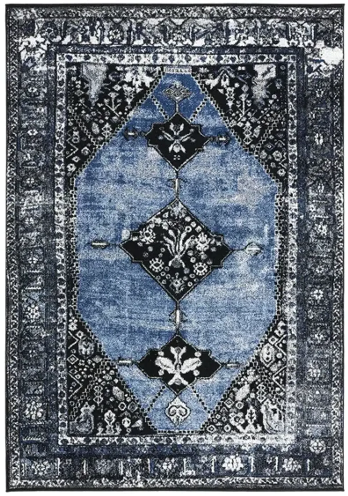 Vintage Hamadan I Area Rug in Blue & Grey by Safavieh