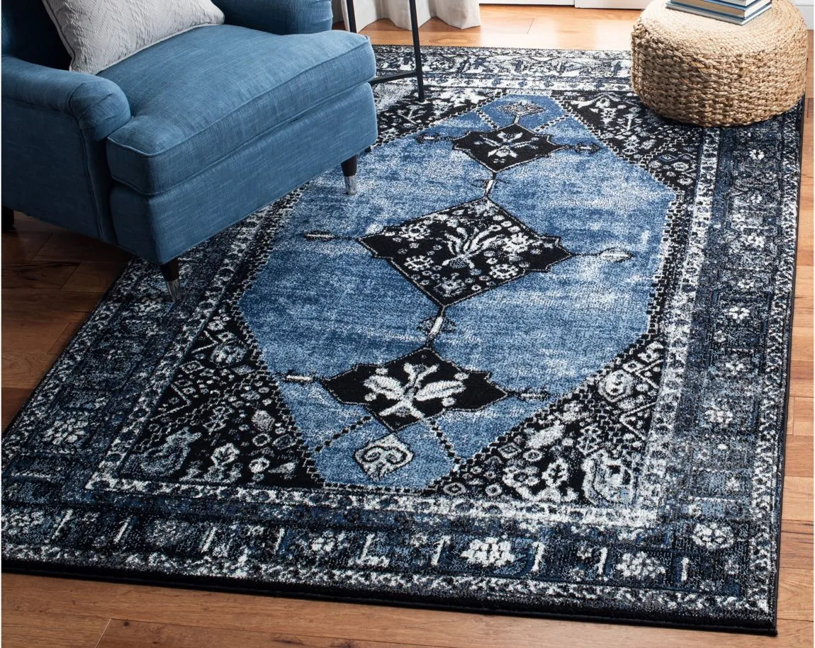 Vintage Hamadan I Area Rug in Blue & Grey by Safavieh