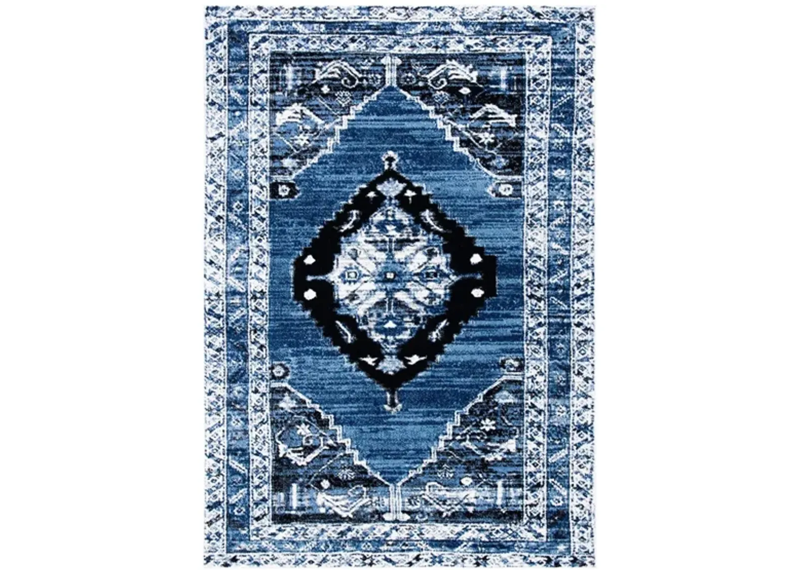 Vintage Hamadan II Area Rug in Blue & Ivory by Safavieh