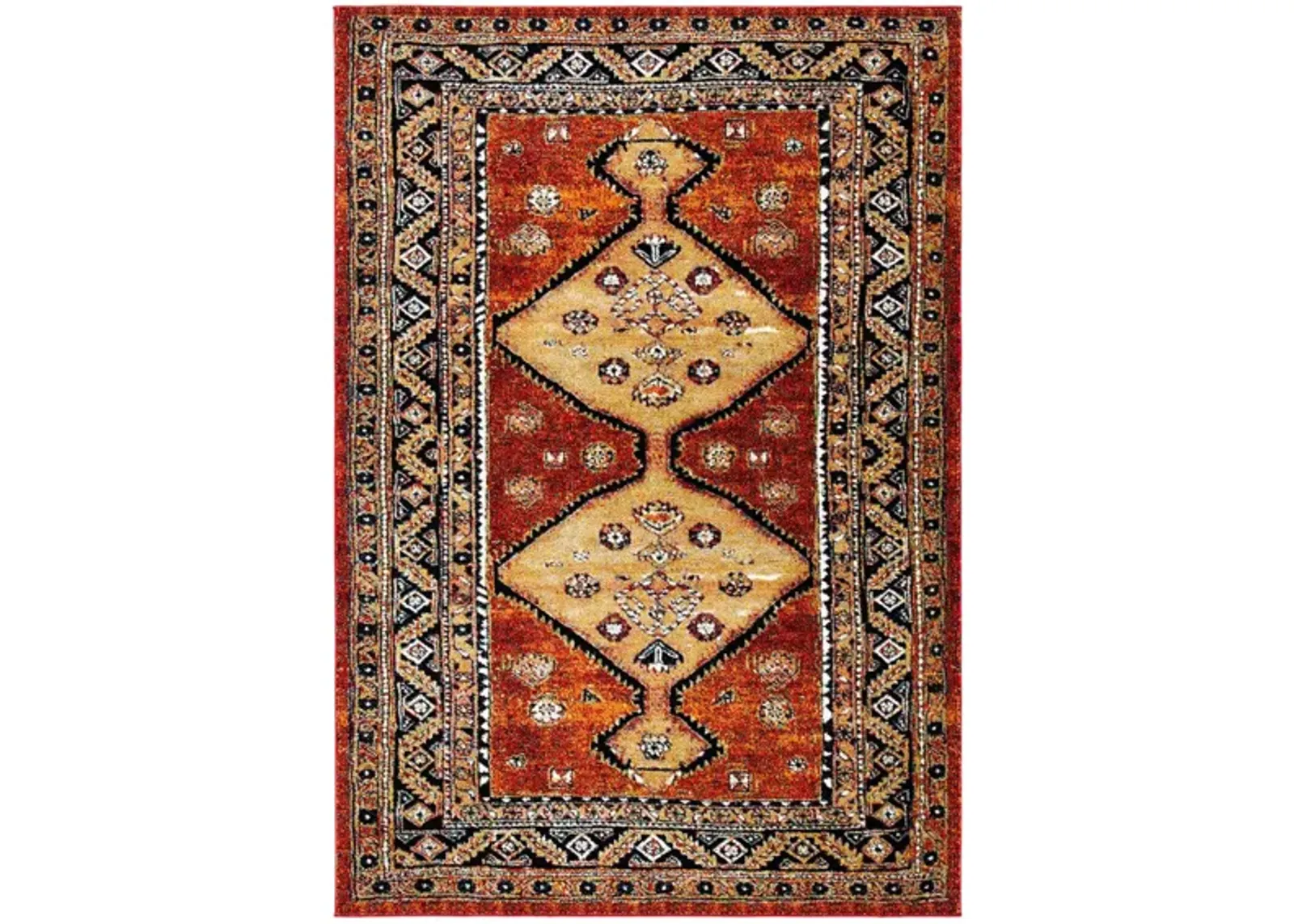 Vintage Hamadan II Area Rug in Rust & Gold by Safavieh