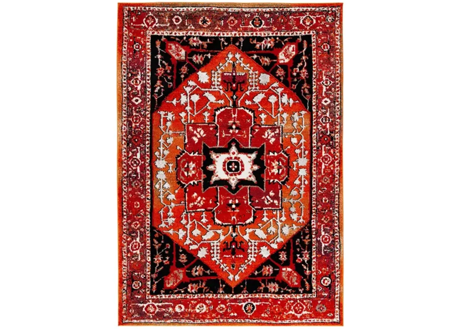 Vintage Hamadan III Area Rug in Red & Orange by Safavieh