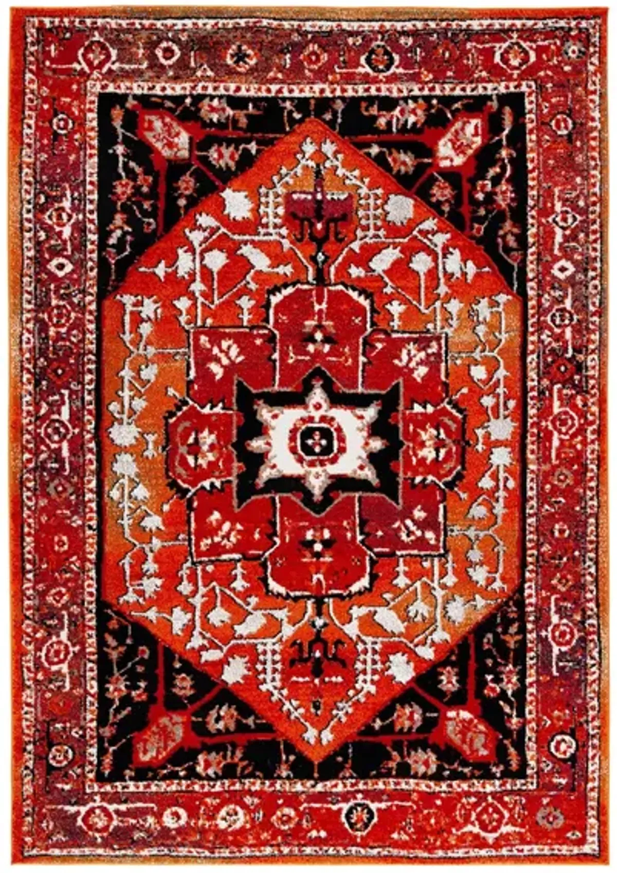 Vintage Hamadan III Area Rug in Red & Orange by Safavieh