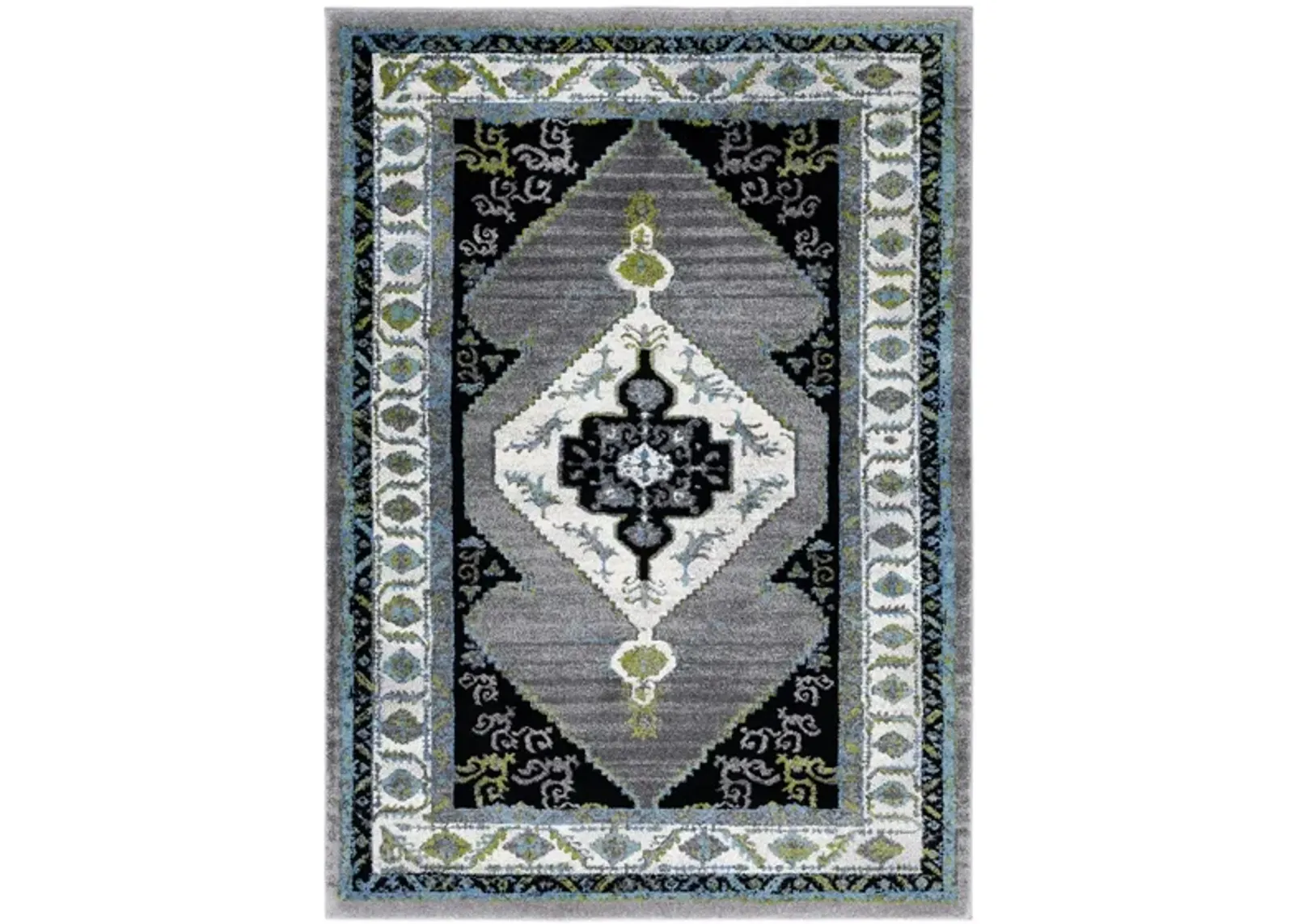 Vintage Hamadan III Area Rug in Grey & Green by Safavieh