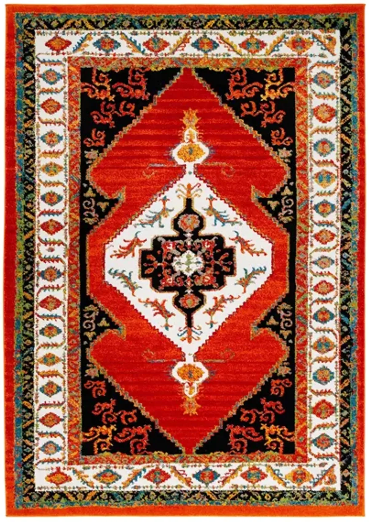 Vintage Hamadan III Area Rug in Orange & Ivory by Safavieh