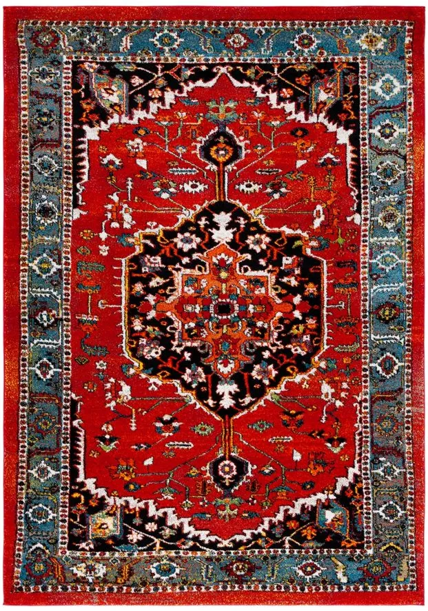 Vintage Hamadan IV Area Rug in Red & Blue by Safavieh