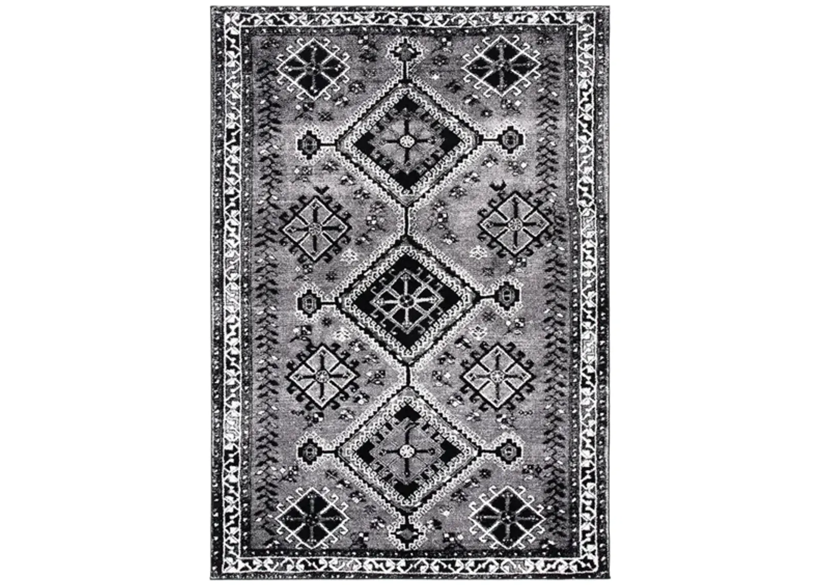 Vintage Hamadan IV Area Rug in Grey & Black by Safavieh