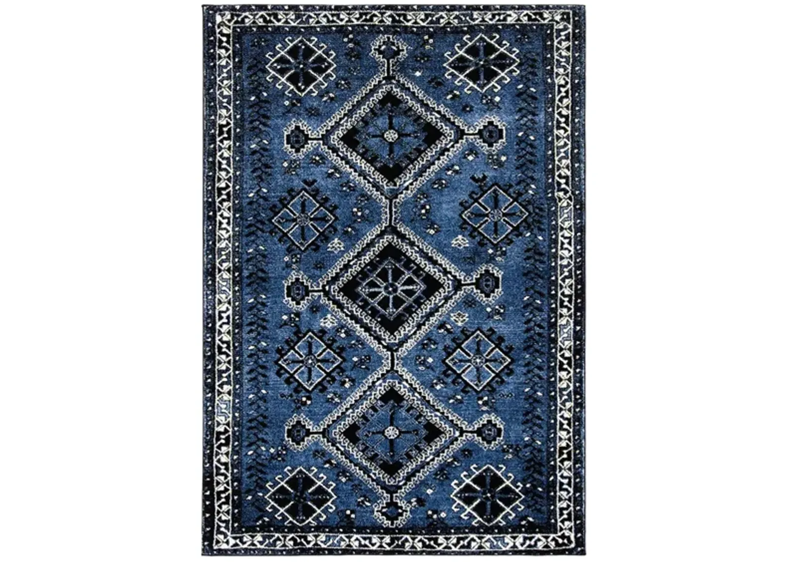 Vintage Hamadan IV Area Rug in Blue & Black by Safavieh