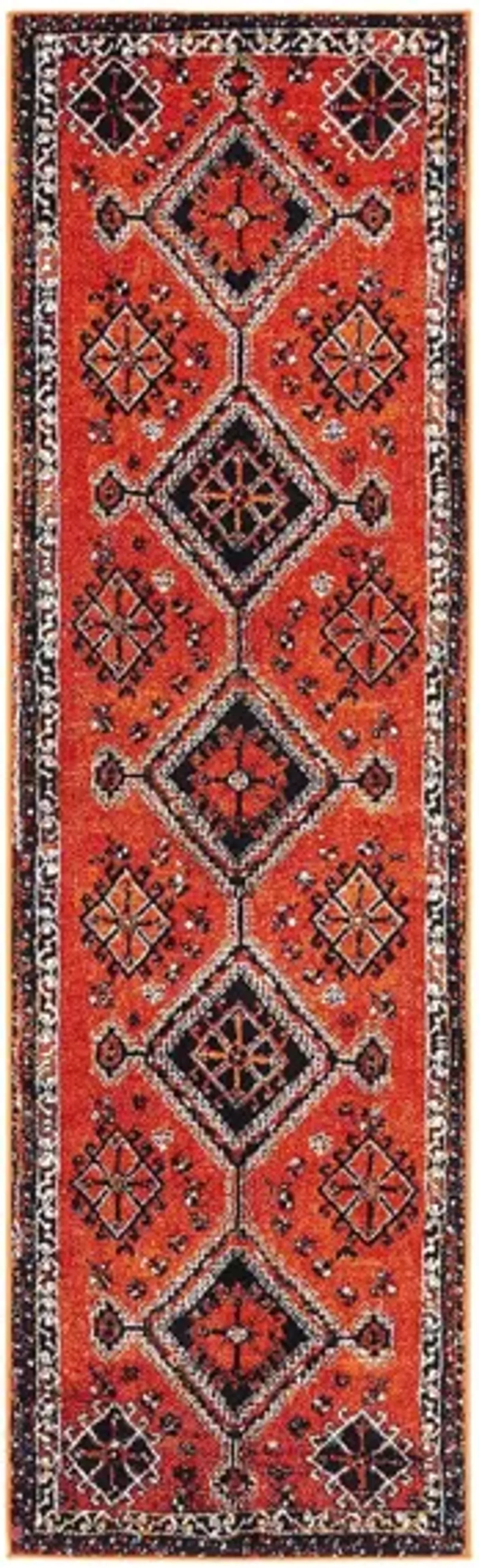 Vintage Hamadan IV Area Rug in Orange & Red by Safavieh