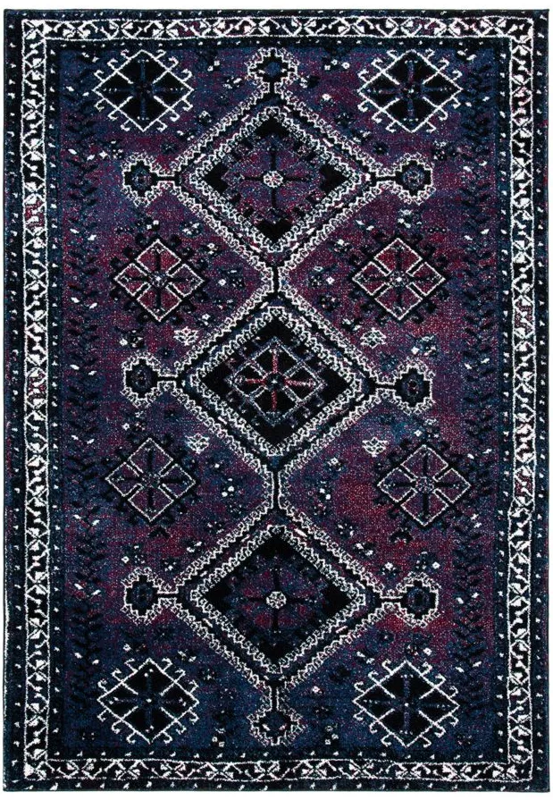 Vintage Hamadan IV Area Rug in Purple & Black by Safavieh
