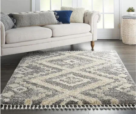 Oslo Area Rug in Grey/Ivory by Nourison