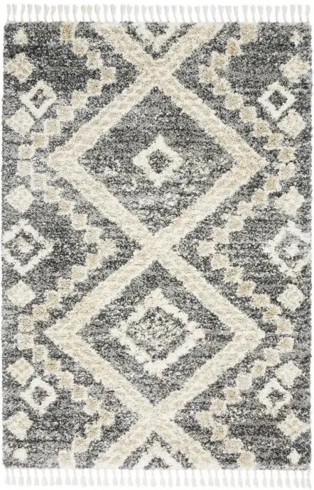 Oslo Area Rug in Grey/Ivory by Nourison