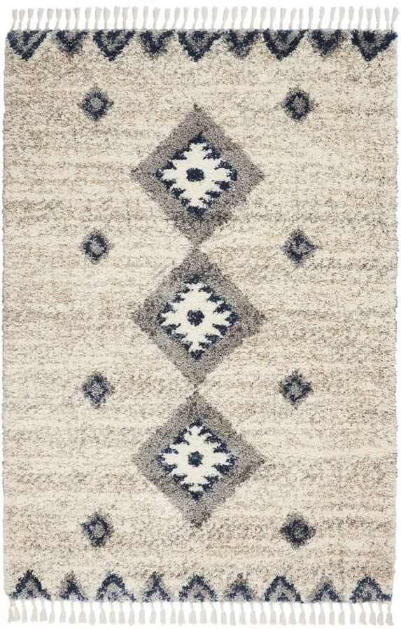 Oslo Area Rug in Ivory/Blue by Nourison