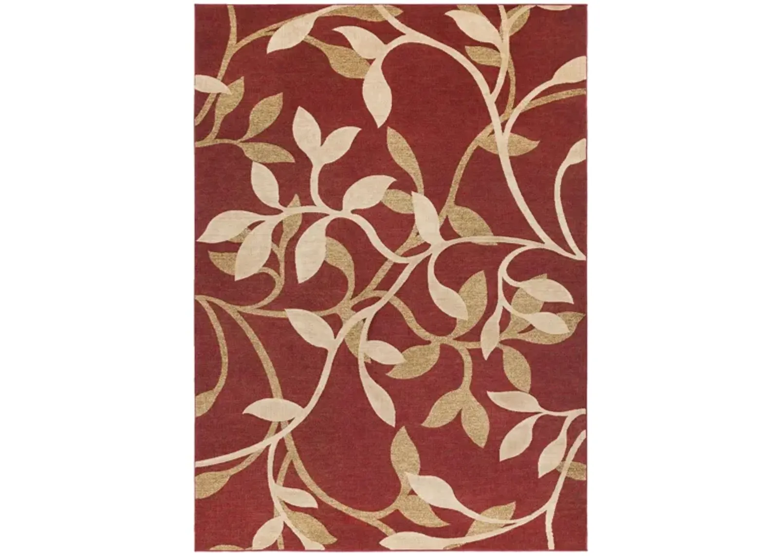 Riley Area Rug in Tan, Dark Brown, Beige, Khaki, Dark Red by Surya