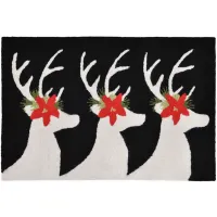 Frontporch Reindeer Indoor/Outdoor Area Rug in Black by Trans-Ocean Import Co Inc