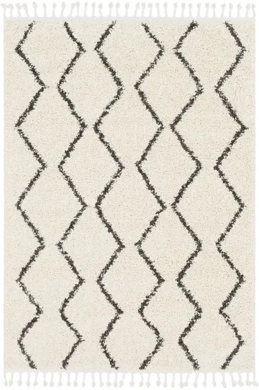 Lindstrom Area Rug in Charcoal, Beige by Surya