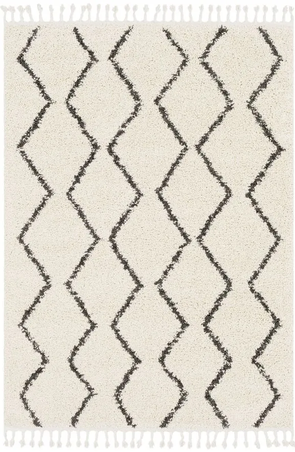Lindstrom Area Rug in Charcoal, Beige by Surya
