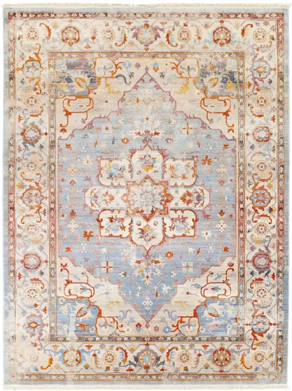 Ephesians Area Rug in Burnt Orange, Saffron, Rose, Cream by Surya