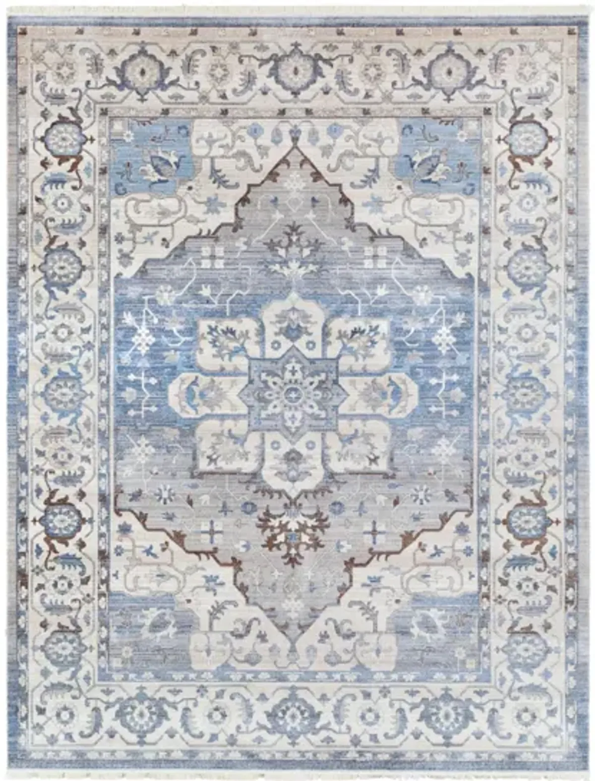 Ephesians Area Rug in Sky Blue, Wheat, Aqua, Beige by Surya