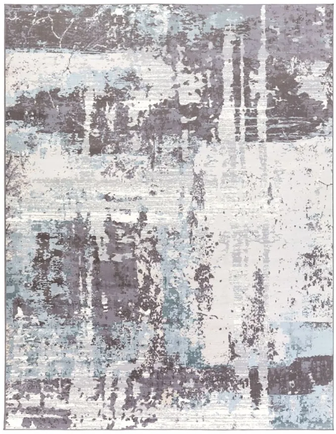 Genesis Area Rug in Gray, White, Pale Blue, Denim by Surya