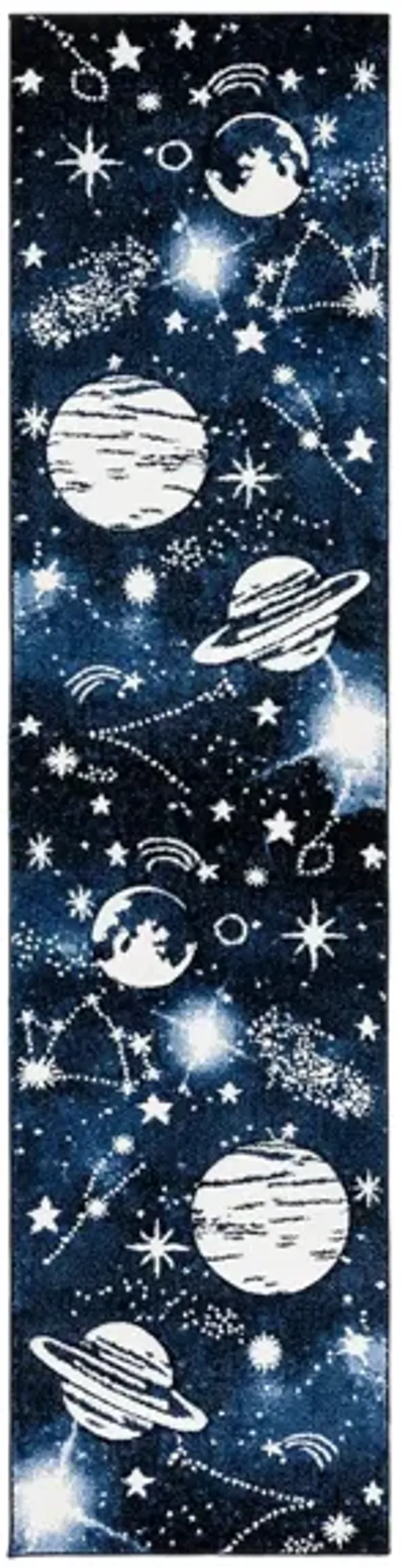 Carousel Outerspace Kids Runner Rug