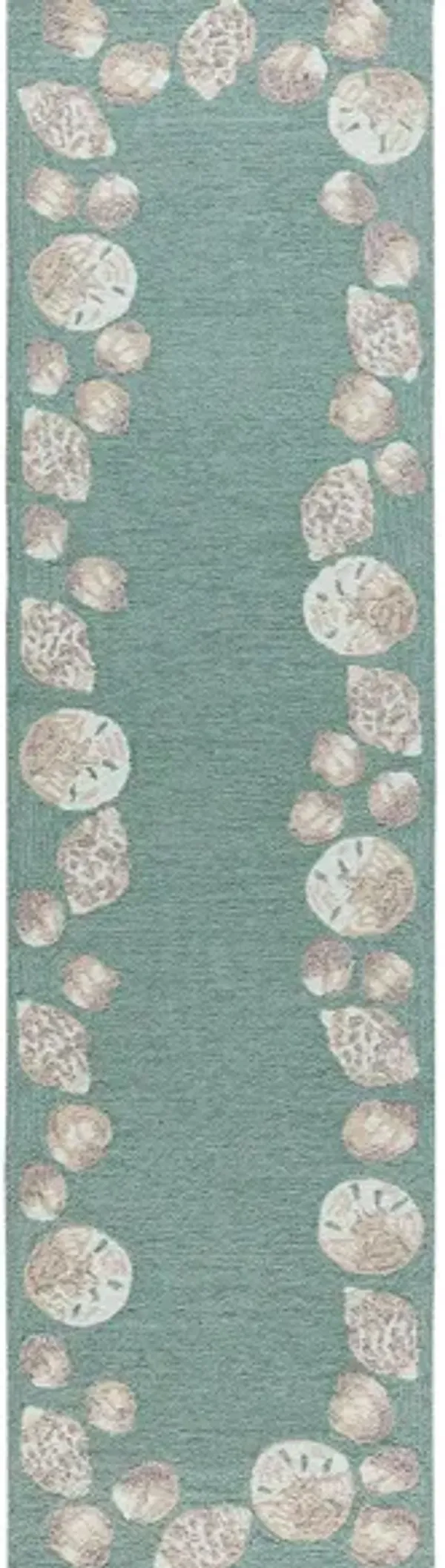 Seashell Border Indoor/Outdoor Area Rug