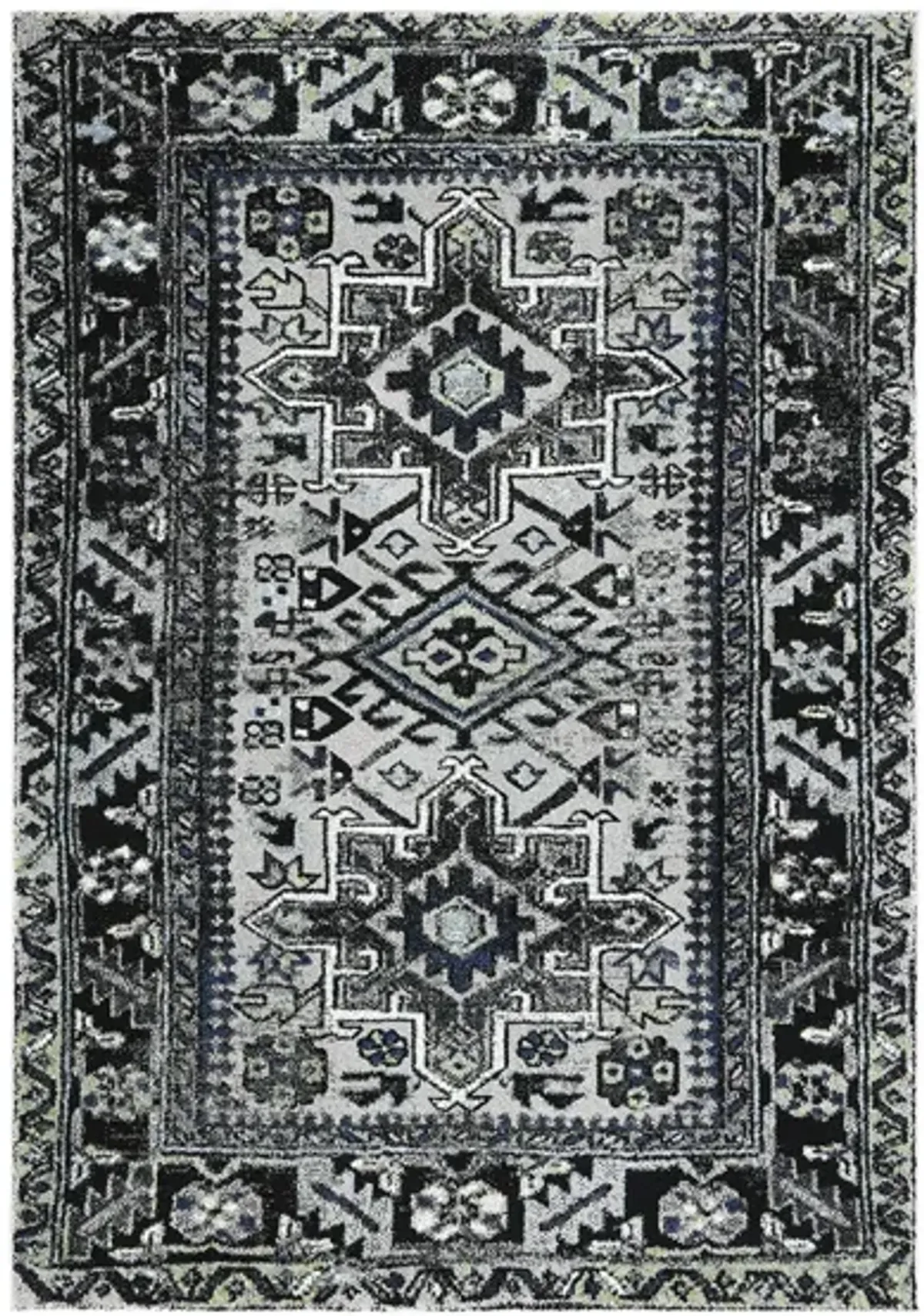 Darius Light Grey Area Rug in Light Grey & Dark Grey by Safavieh