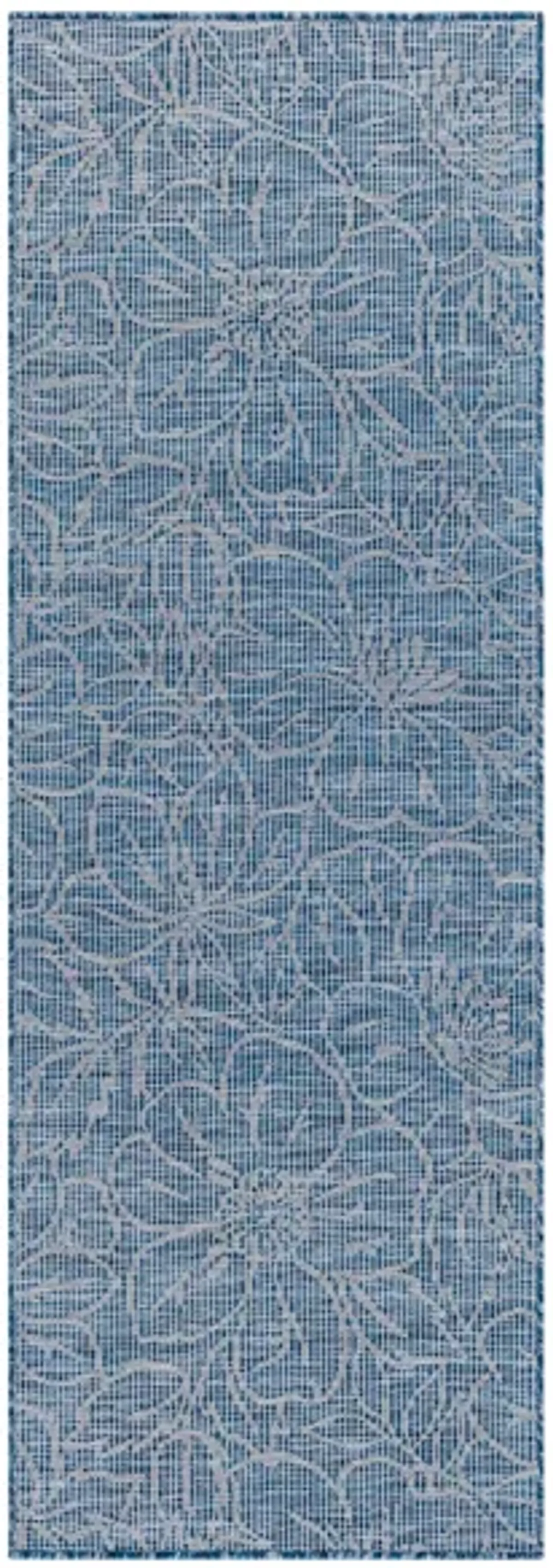 Pasadena Floral Indoor/Outdoor Runner Rug in Blue by Surya