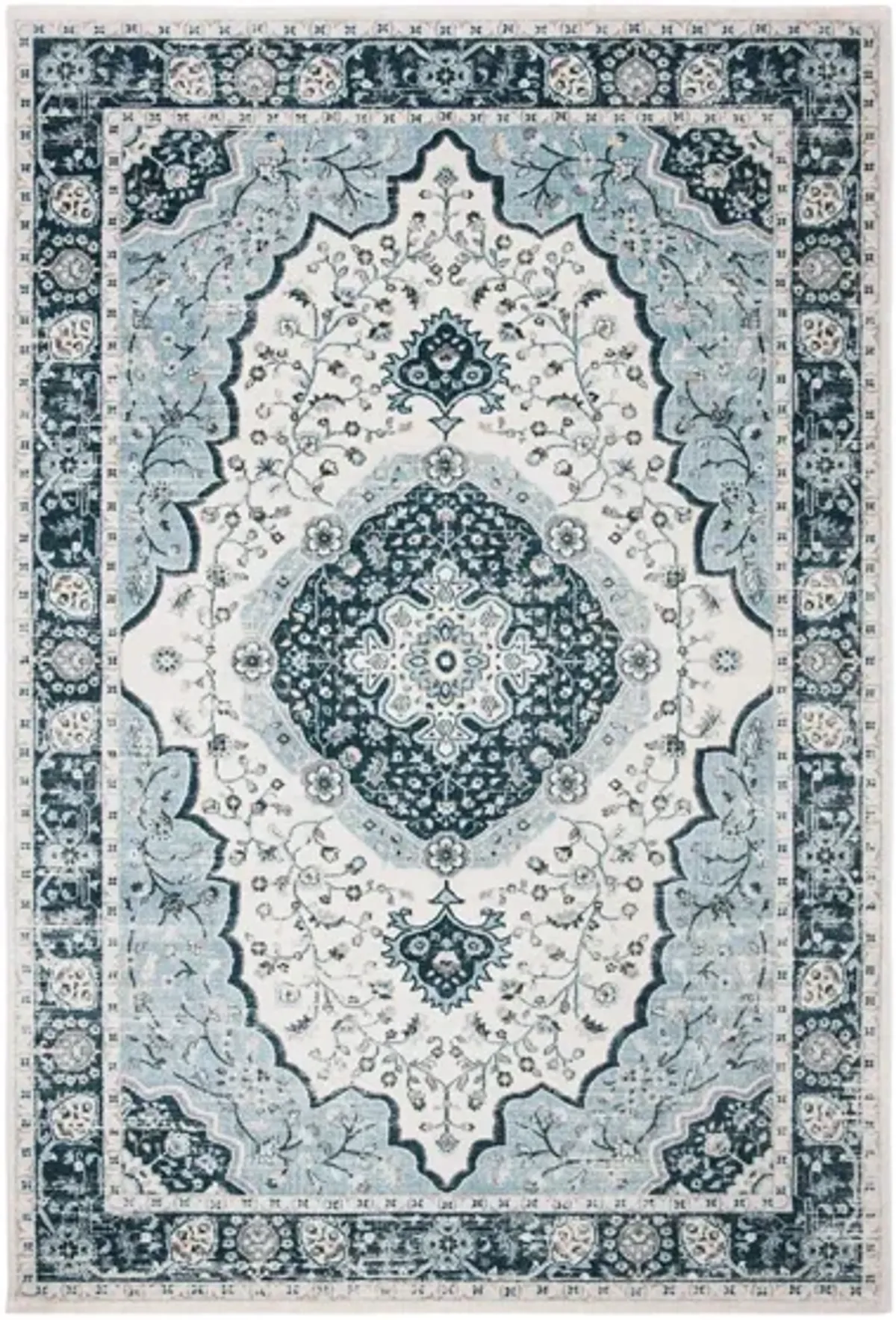 Isabella Area Rug in Cream/Light Blue by Safavieh