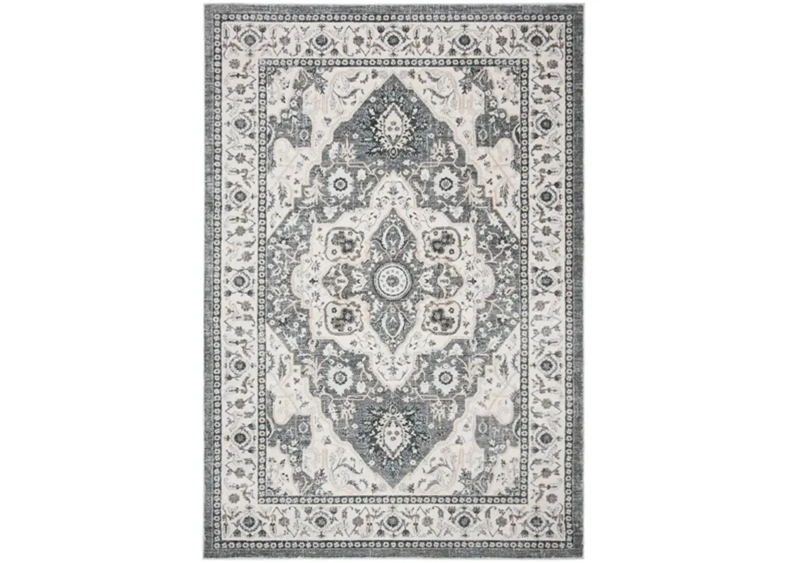 Isabella Area Rug in Gray/Cream by Safavieh