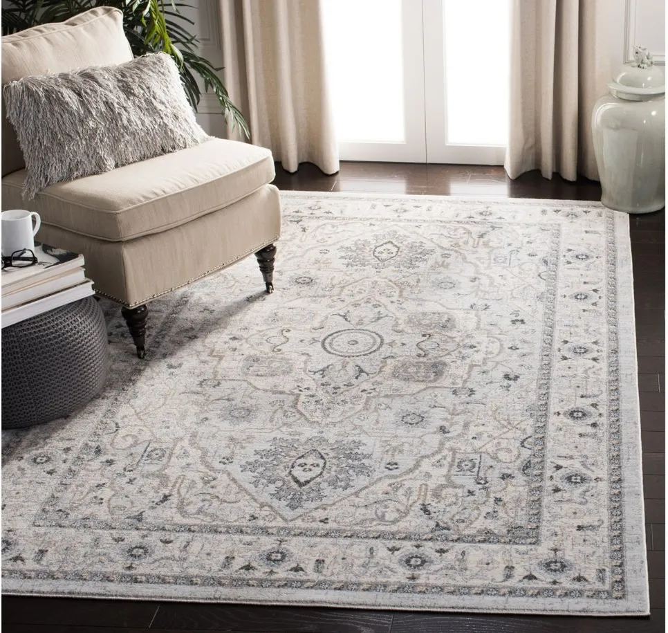 Isabella Area Rug in Light Gray/Gray by Safavieh