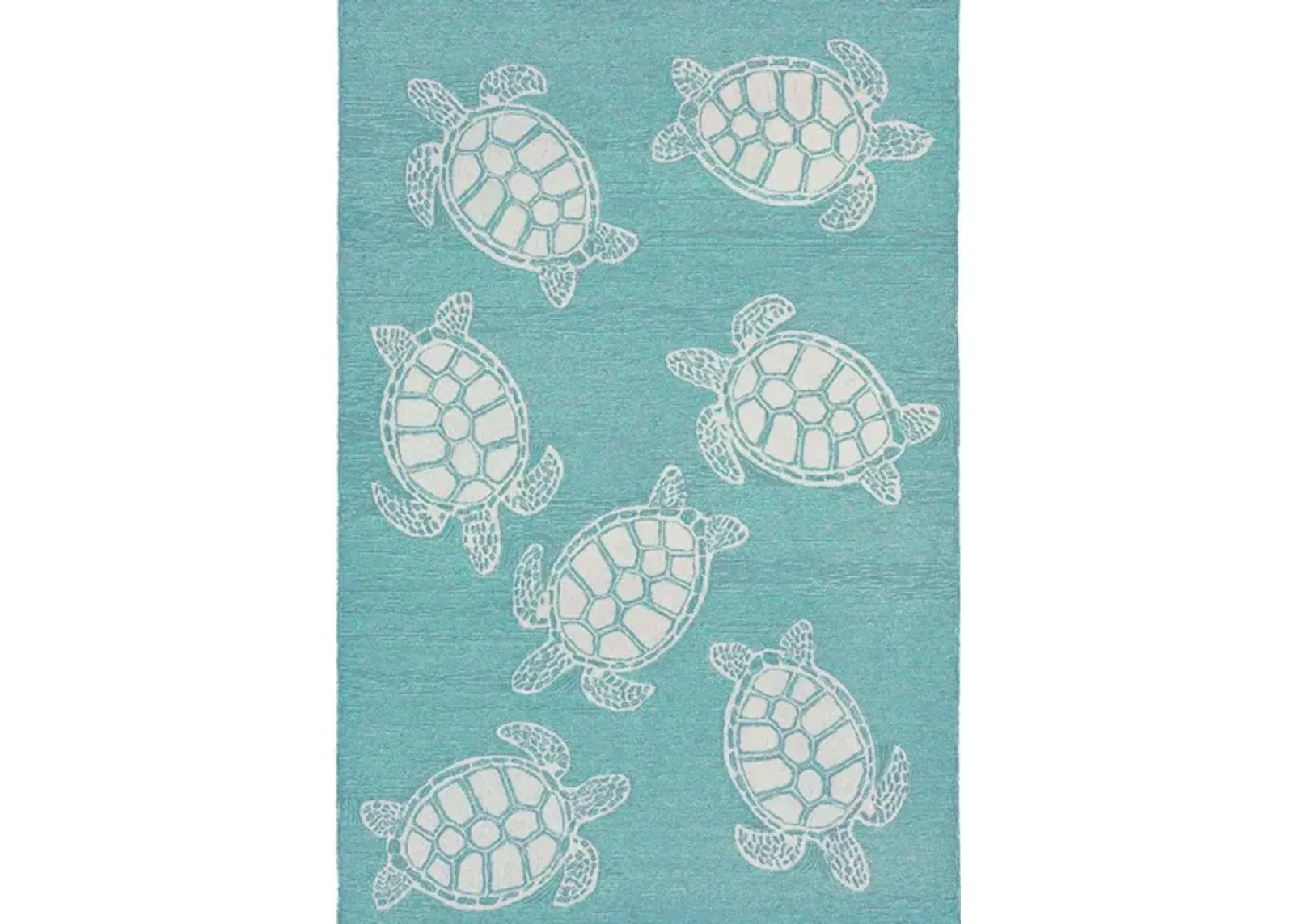 Turtle Indoor/Outdoor Area Rug in Aqua by Trans-Ocean Import Co Inc