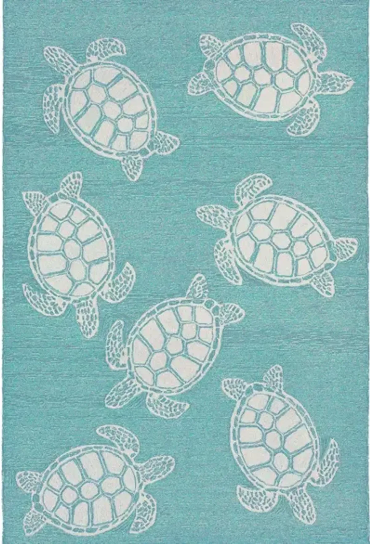 Turtle Indoor/Outdoor Area Rug in Aqua by Trans-Ocean Import Co Inc