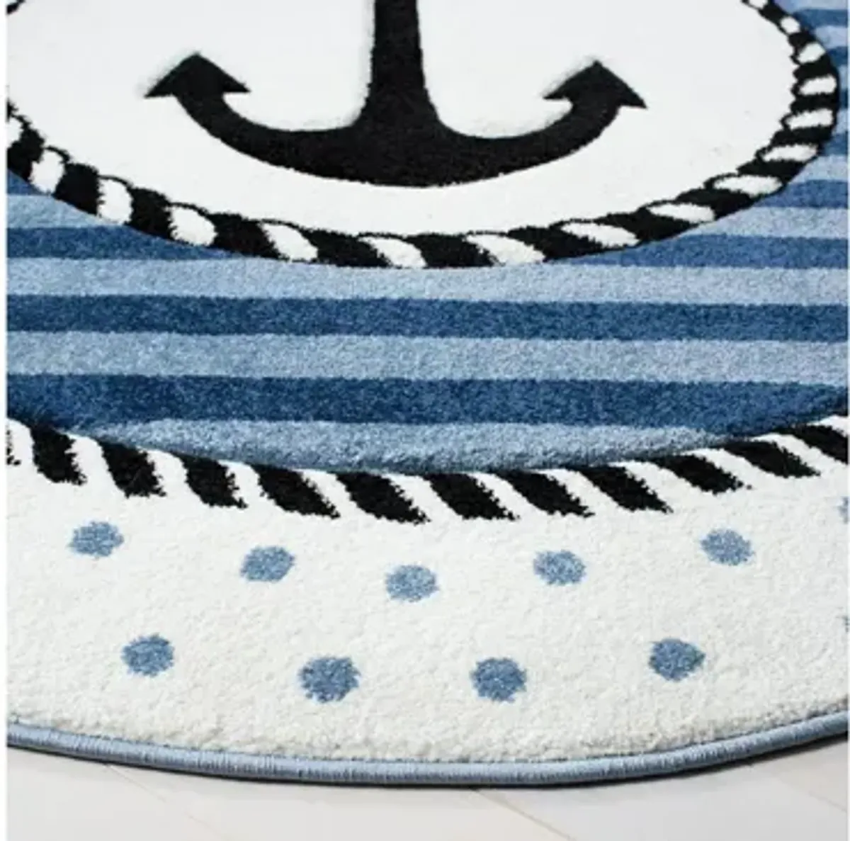 Carousel Anchor Kids Area Rug Round