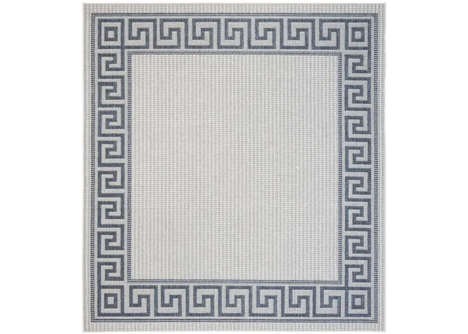 Bermuda Greek Key Indoor/Outdoor Area Rug in Ivory & Blue by Safavieh