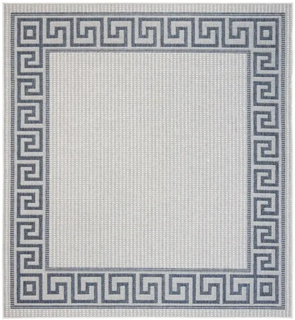 Bermuda Greek Key Indoor/Outdoor Area Rug in Ivory & Blue by Safavieh