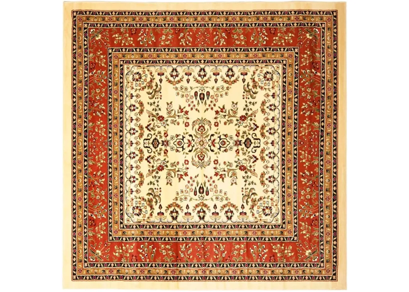 Anglia Area Rug in Ivory / Rust by Safavieh