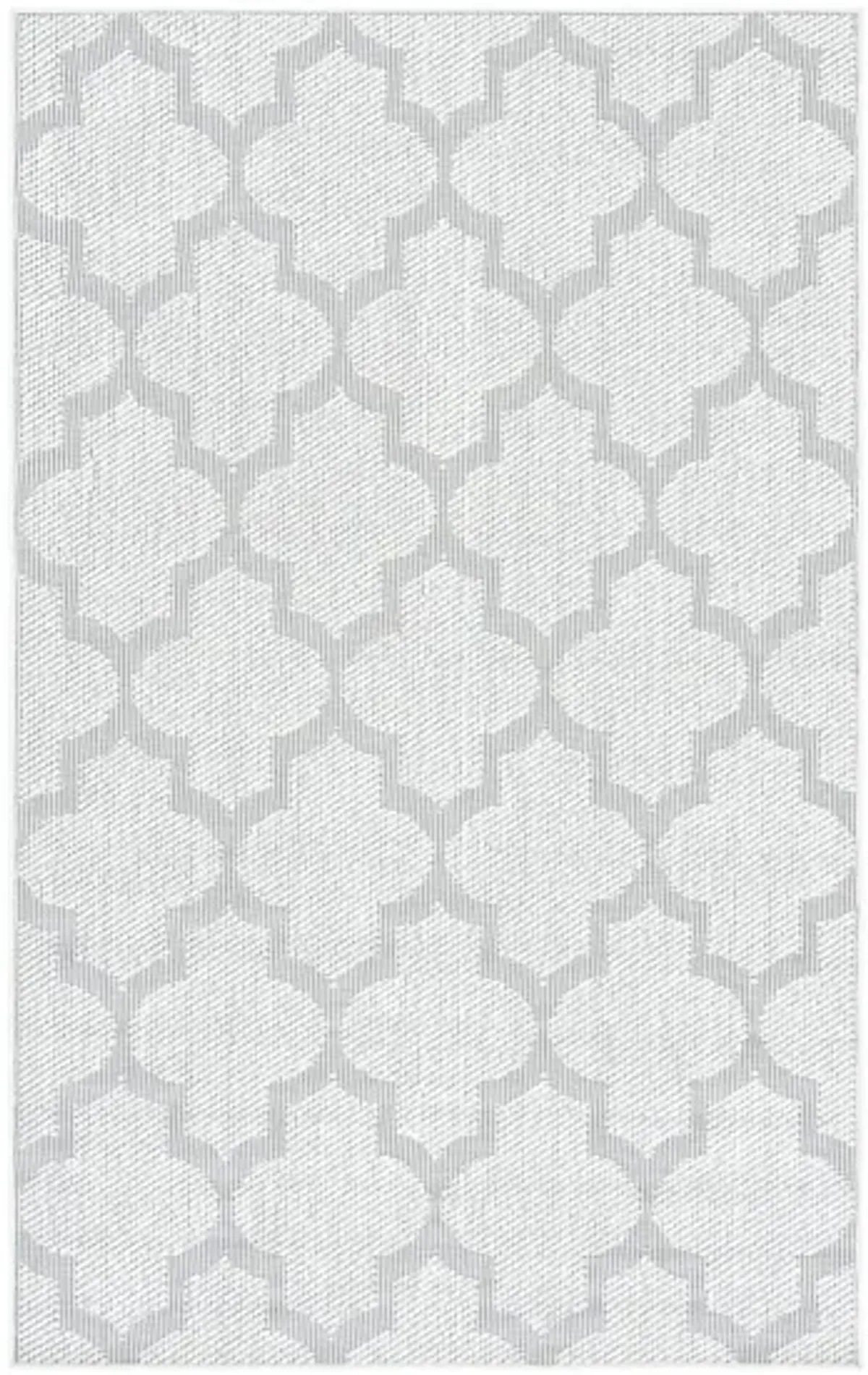 Bermuda Trellis Indoor/Outdoor Area Rug in Ivory & Light Gray by Safavieh