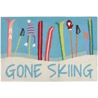 Frontporch Gone Skiing Indoor/Outdoor Area Rug in Blue by Trans-Ocean Import Co Inc