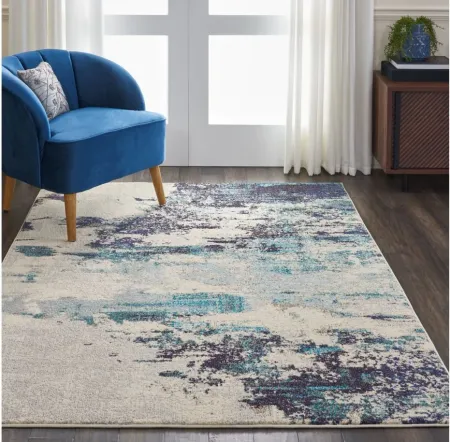 Brinley Area Rug in Ivory/Teal/Blue by Nourison