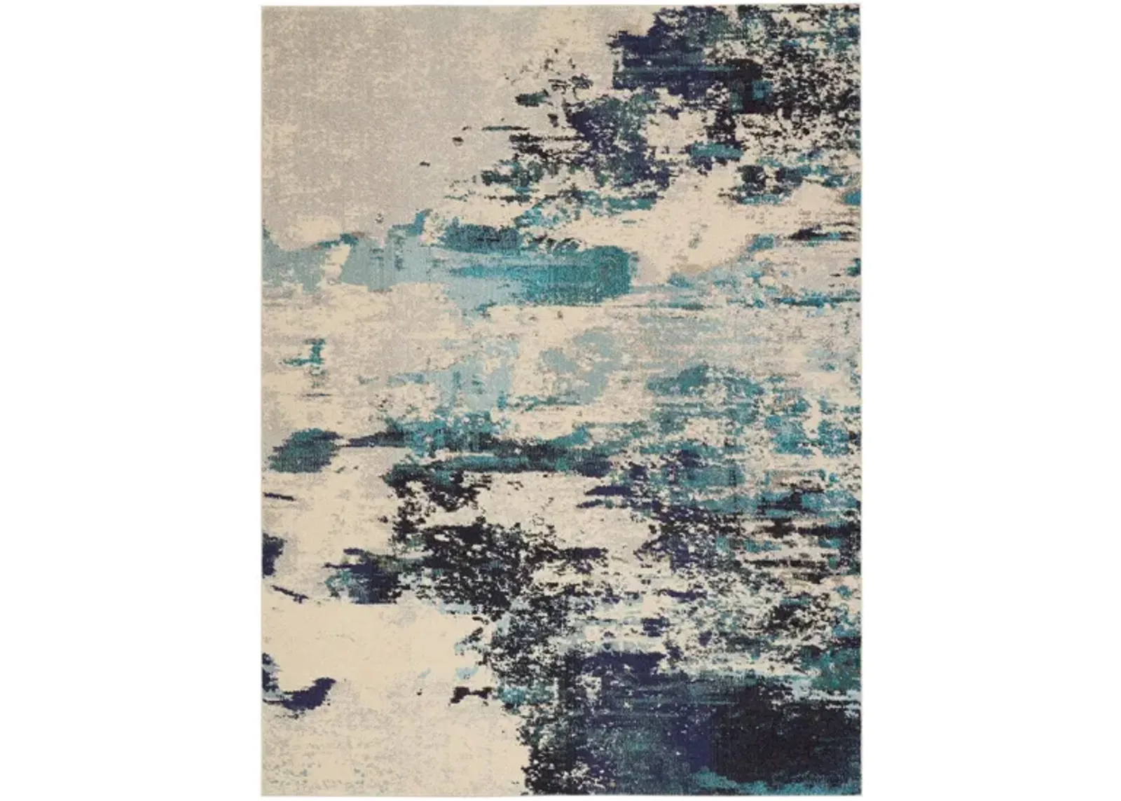 Brinley Area Rug in Ivory/Teal/Blue by Nourison