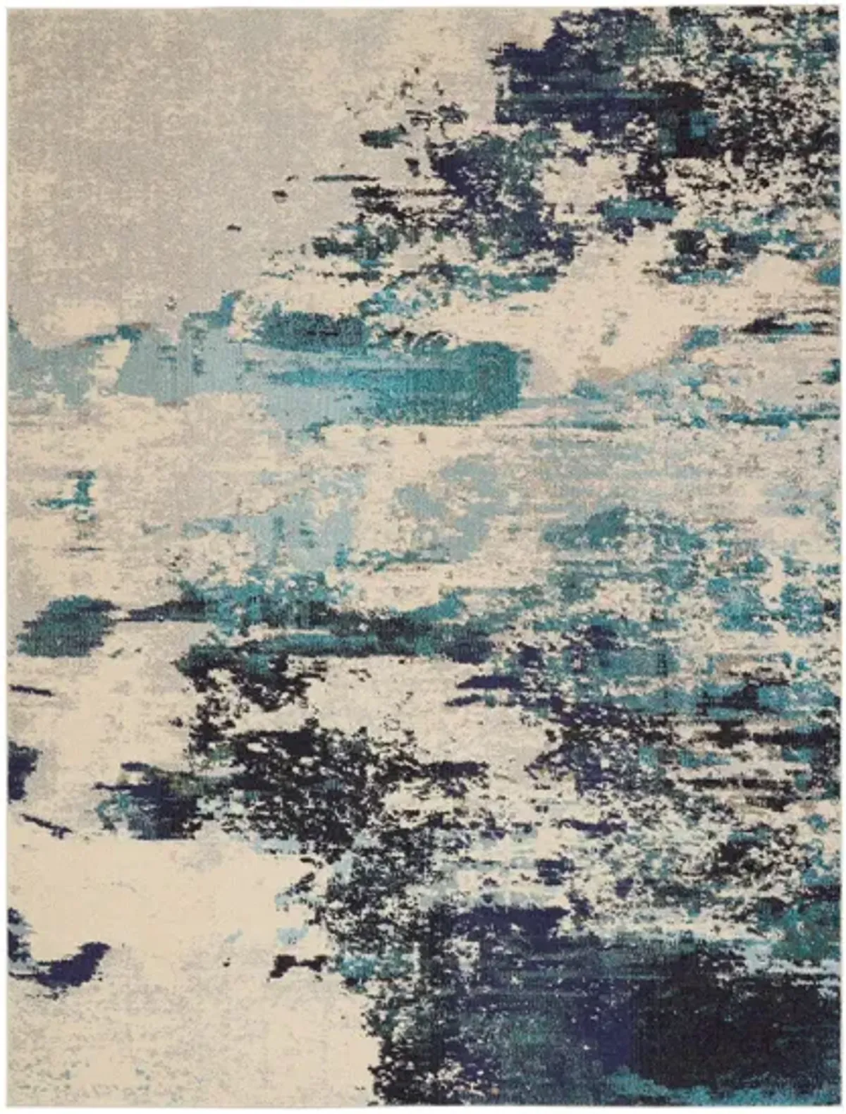 Brinley Area Rug in Ivory/Teal/Blue by Nourison