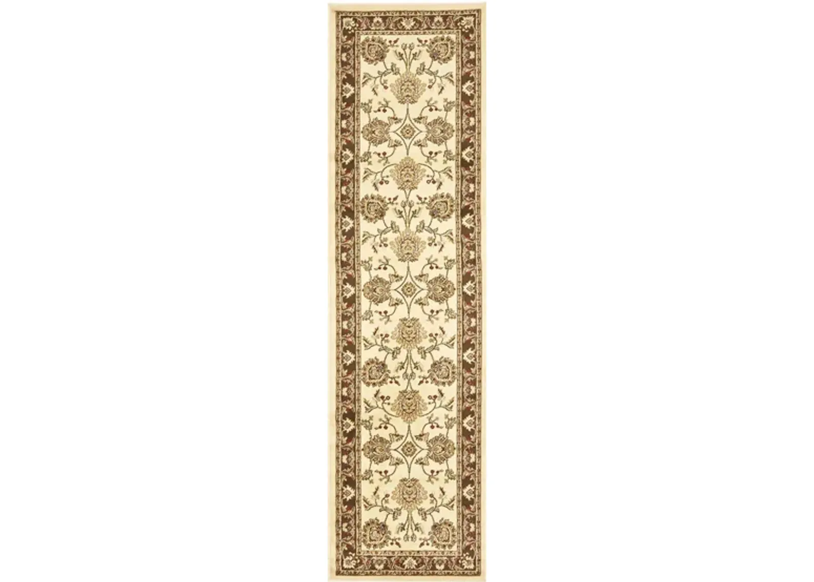 Mersey Runner Rug in Ivory / Brown by Safavieh