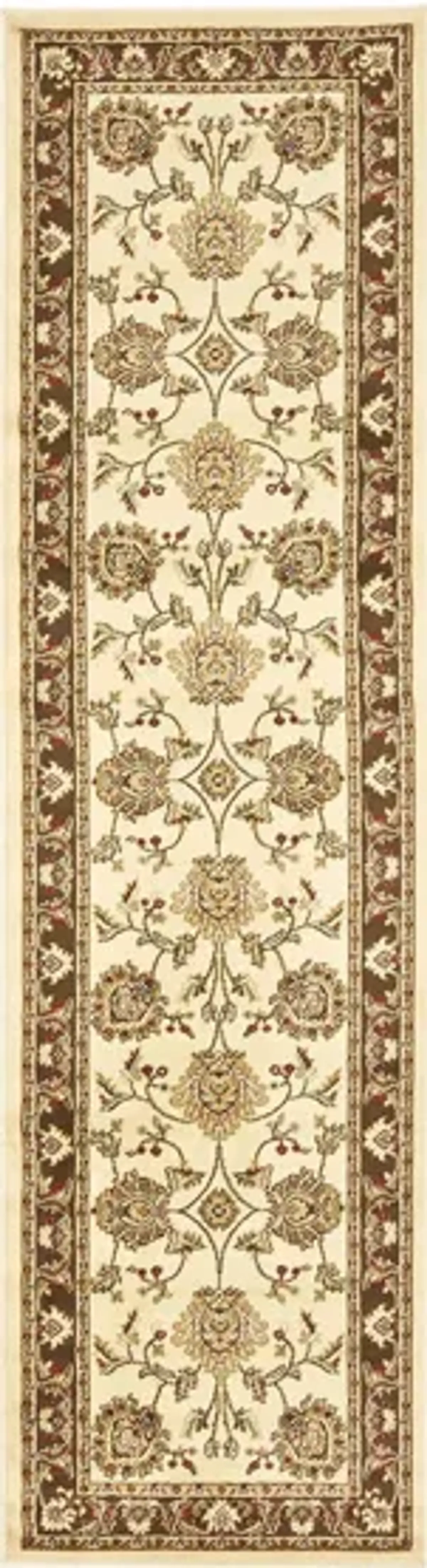 Mersey Runner Rug in Ivory / Brown by Safavieh