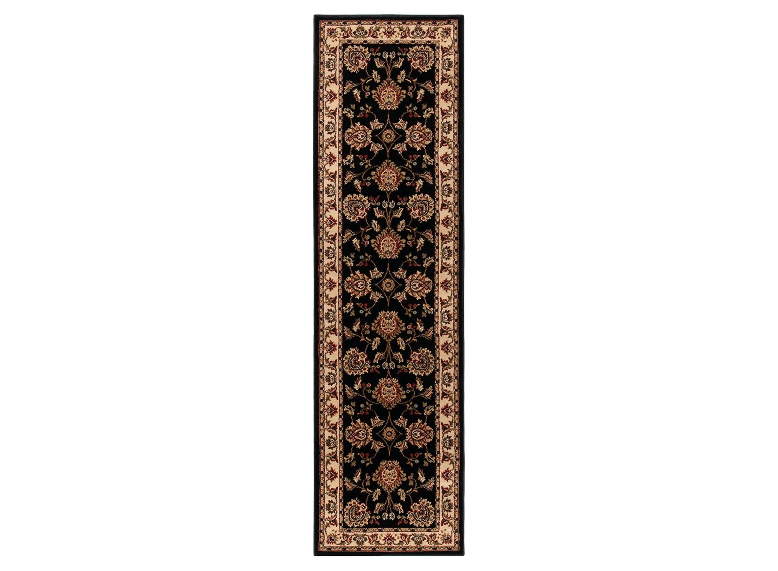 Mersey Runner Rug in Black / Ivory by Safavieh