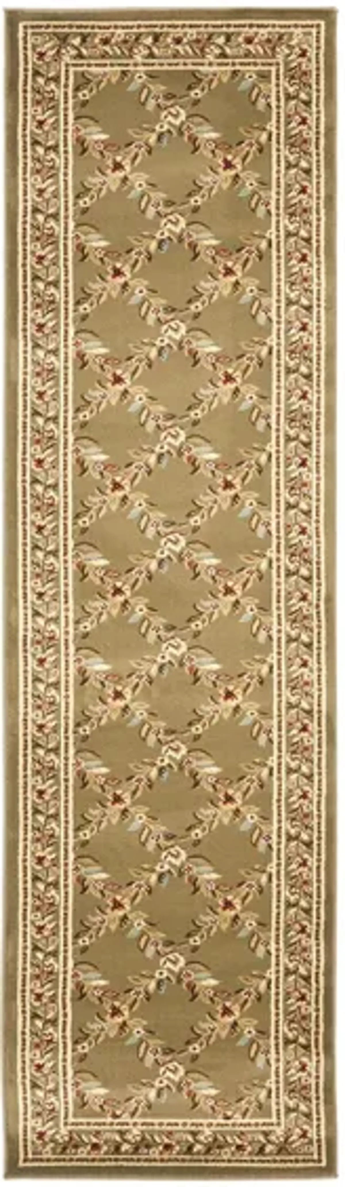 Queensferry Runner Rug in Green by Safavieh