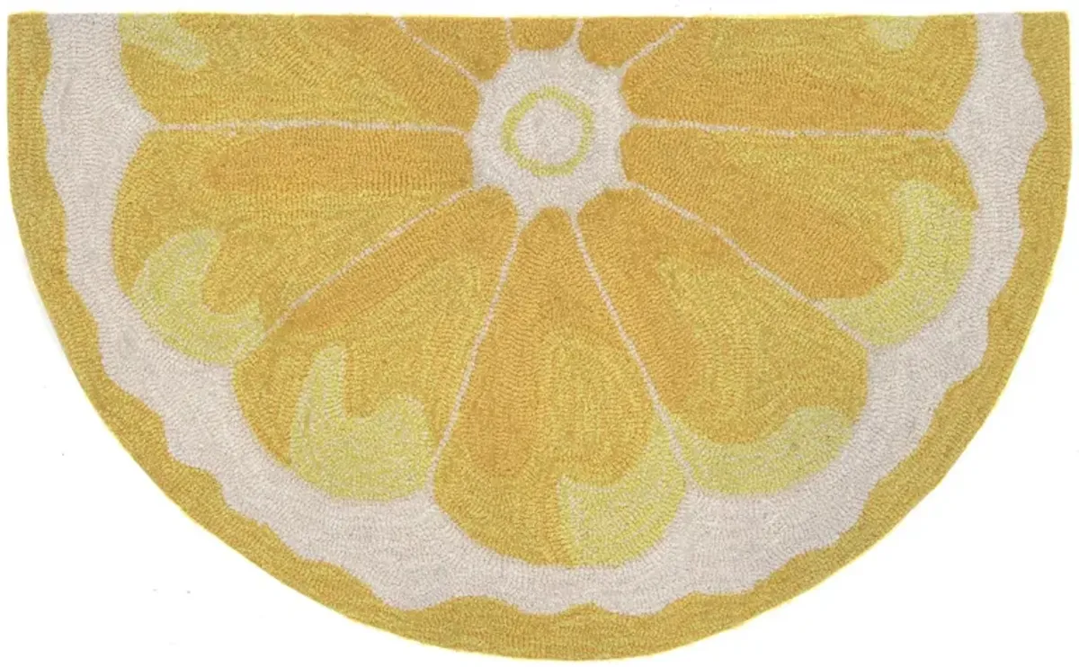 Frontporch Lemon Slice Indoor/Outdoor Area Rug in Yellow by Trans-Ocean Import Co Inc